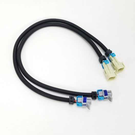 Two 24" GM LS1 Oxygen O2 Sensor Extension Harnesses- Square Gray 4 Wire