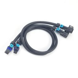 Two GM Black Square Connector 4 Pin LS1 24" O2 Oxygen Sensor Extension Harnesses