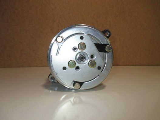 Chrome Mini AC Compressor - Sanden SD-7 Style - Serpentine Pulley #HC5005C - Image 5