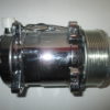 Sanden 508 Style Air Conditioning Compressor Serpentine Belt Chrome w/ Chrome Pulley - Image 8