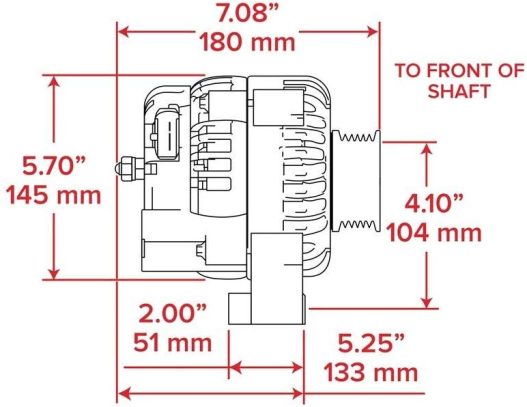 High Output GM Alternator - LS1 Trucks Style - 180 amp Chrome - AD244 Style - Image 4