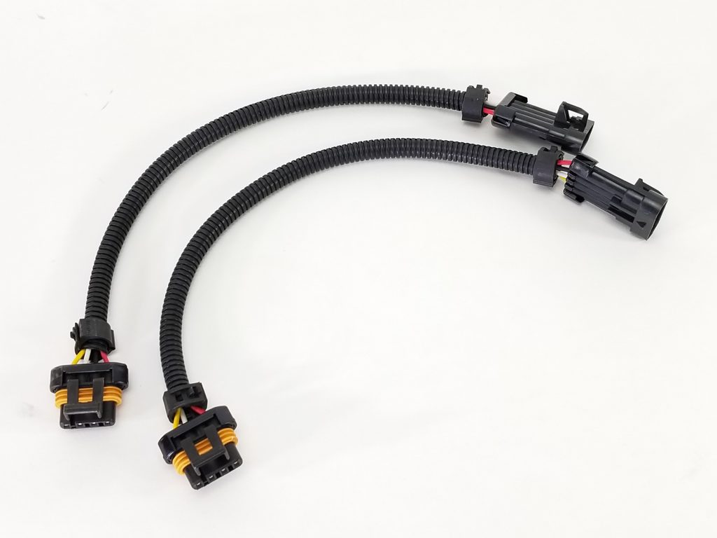 Two 12" GM LS1 Oxygen O2 Sensor Extension Harnesses 4 Wire Flat