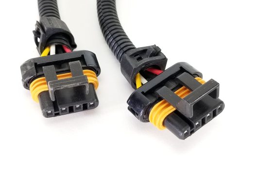 Two 12" GM LS1 Oxygen O2 Sensor Extension Harnesses- 4 Wire Flat Connector - Image 2