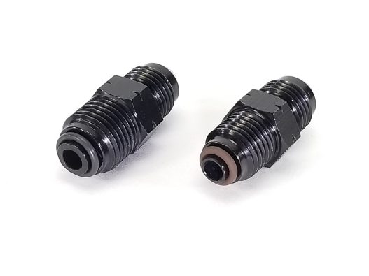 -6AN Adapters for TBI Throttle Body Fuel fittings - Black Anodized - 47-0046 - Image 2