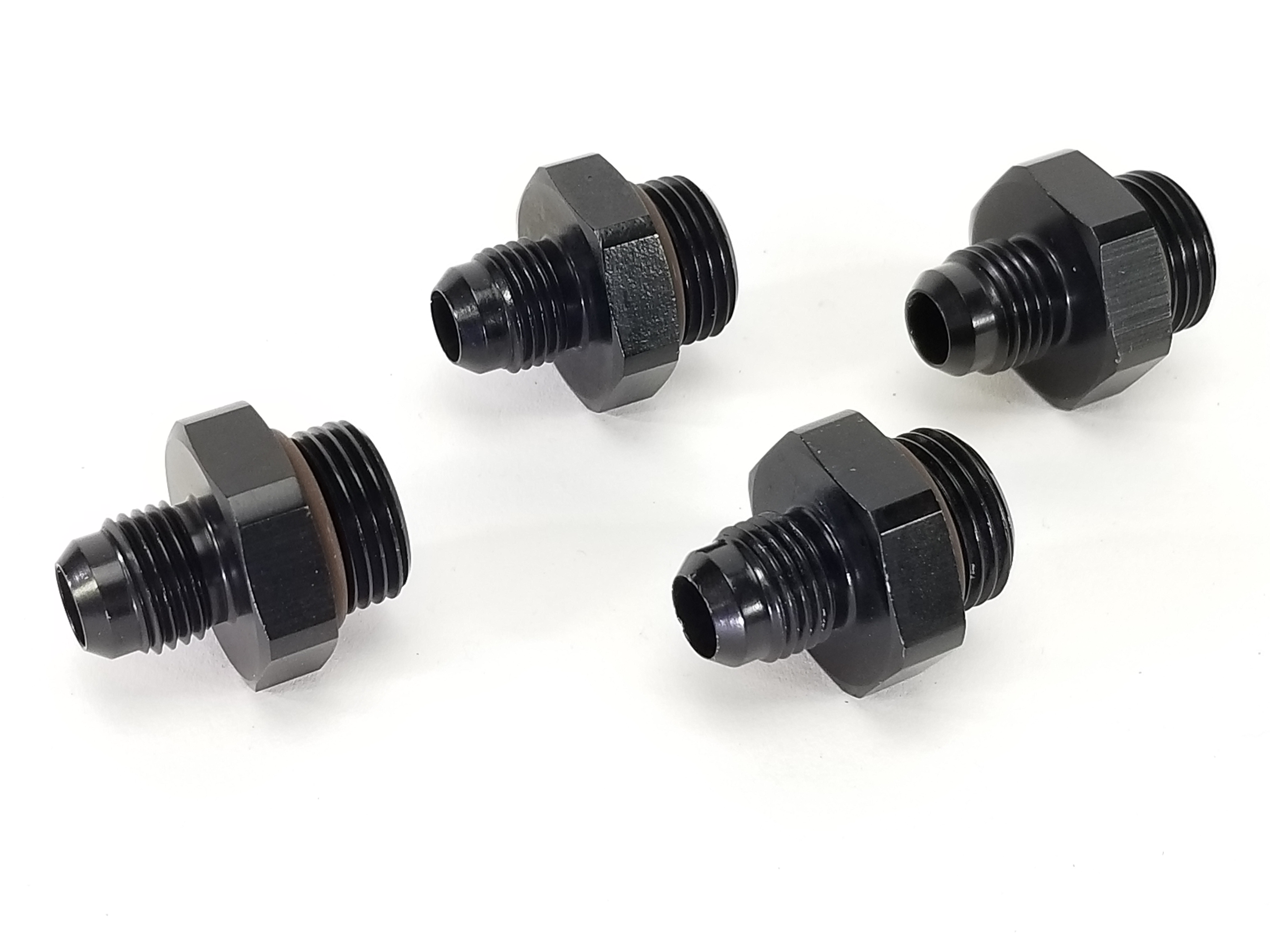 Fuel Rail Fitting Kit 4 6AN adapters For Holley or Other 8ORB Rails