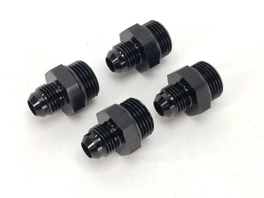 Fuel Rail Fitting Kit 4 -6AN adapters - For Holley or Other -8ORB Rails - 47-0040