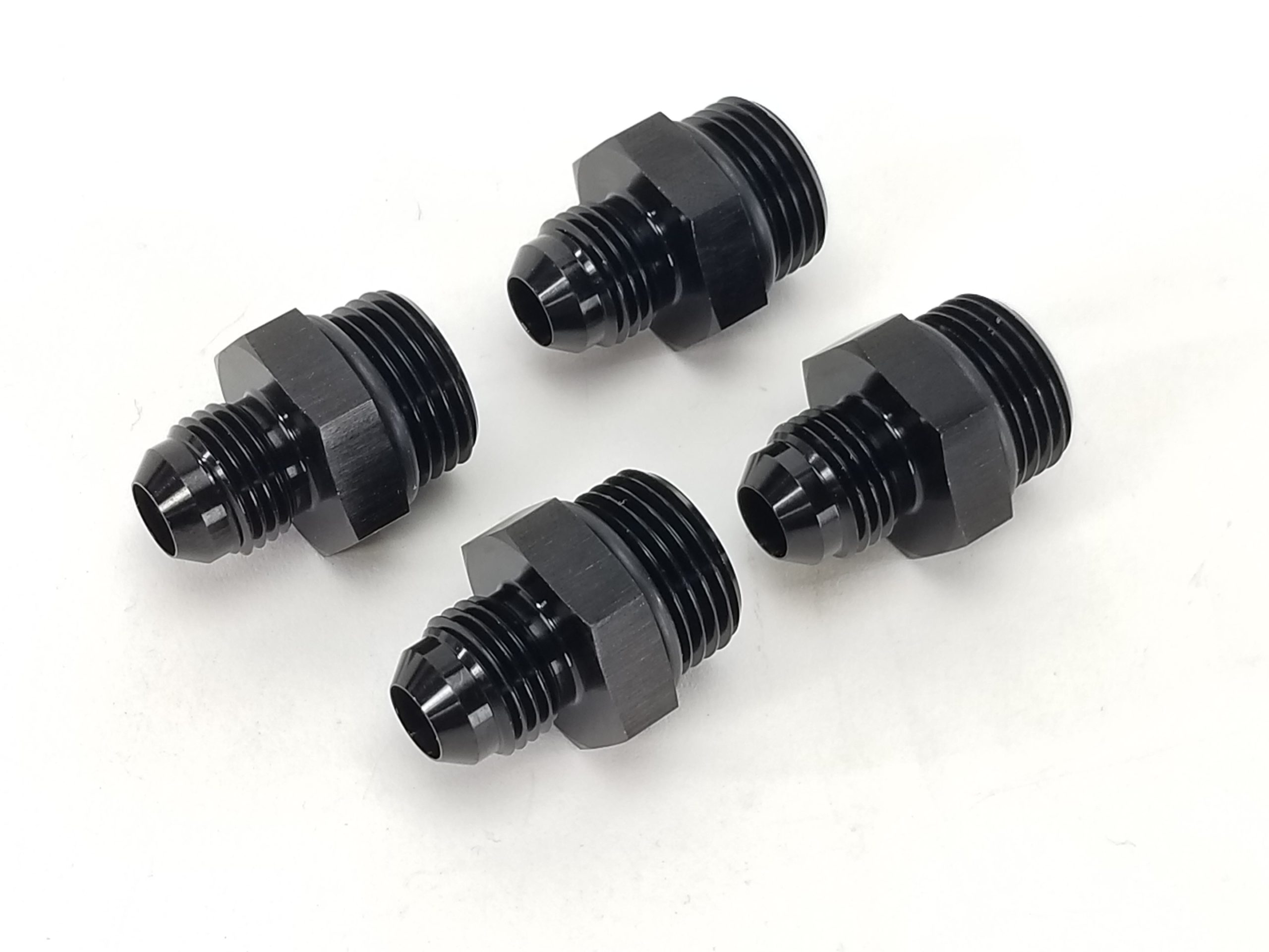 Fuel Rail Fitting Kit 4 -6AN adapters - For Holley or Other -8ORB Rails -  47-0040 - WARR Performance LLC