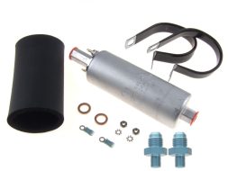 Walbro GSL392 Inline Fuel Pump 255LPH with (2) -8AN fittings and #400-939 Install Kit