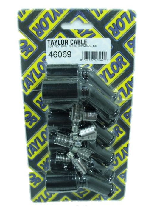 Taylor Street Thunder Ignition Wire Set Universal and LS Coil Pack Terminals 180 deg. 8mm Black - Image 2