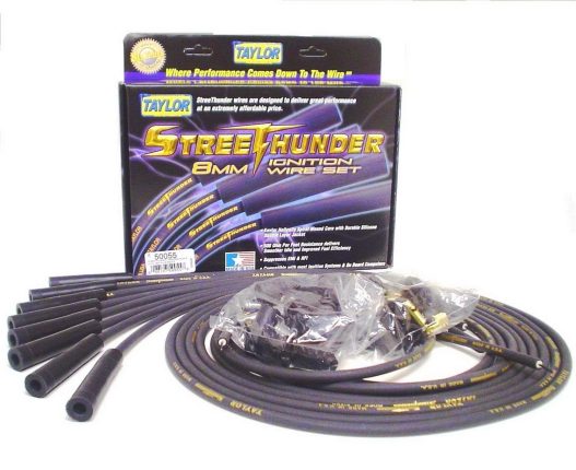 Taylor Street Thunder Ignition Wire Set Universal and LS Coil Pack Terminals 180 deg. 8mm Black - Image 3