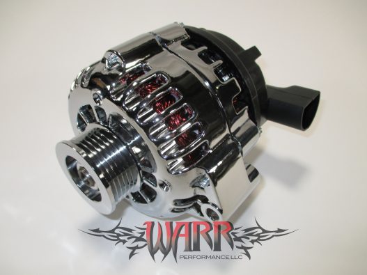 High Output GM Alternator - F Body LS1 LS6- 180 amp Chrome - CS130D Style Chrome