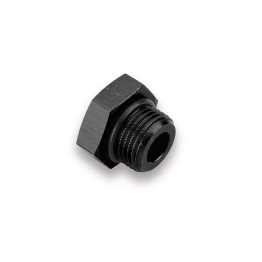 Earl's AT981408ERL Fitting Plug Ano-Tuff -8 AN O-Ring Male Thread Black