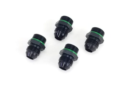 Fuel Rail Fitting Kit 4 -8AN adapters - For Holley or Other -8ORB Rails - 47-0042