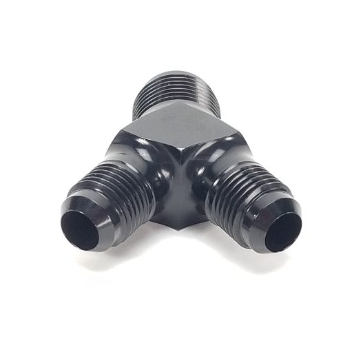 AN "Y" Fitting -8AN Inlet & Two -6AN Outlets #14351 - Image 3