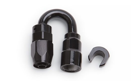 Russell EFI 180 Degree 3/8" to -6AN SAE Female Quick-Disconnect Hose End #611233
