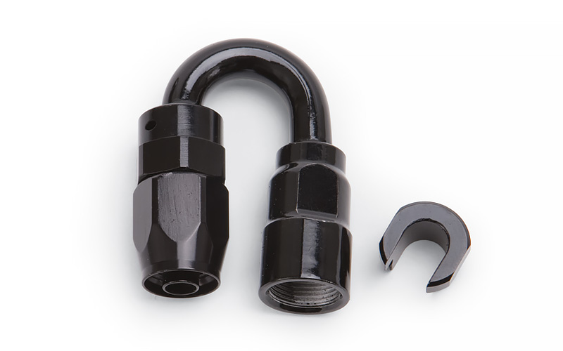 6AN Female To 3/8 Male NPT Fitting With Black Finish - Russell Performance