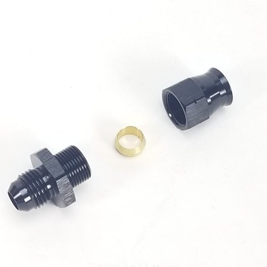 3/8" Tube to -6AN Male Adapter Fitting - Black - Vibrant 16456 - Image 2