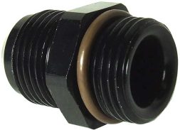 -6 ORB to -6 AN Adapter Fitting - Black Anodized #14766