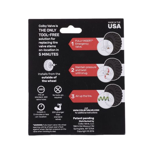 Colby Valve Emergency Tire Valve Stem Replacement 2-pack  #CV-EV1 - Image 3
