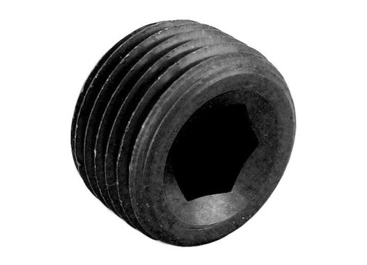 3/8" NPT Pipe Plug - Black Anodized Aluminum #14538
