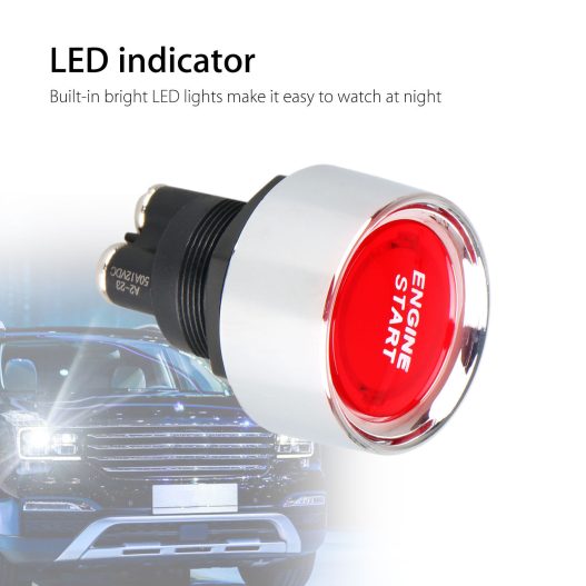 Universal 12V Car Red Illuminated Engine Start Switch Push Button - Image 3