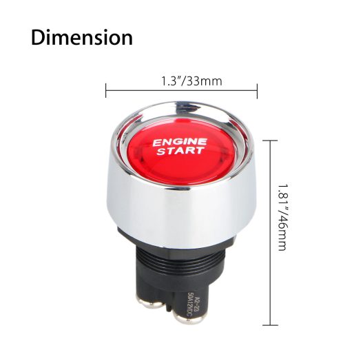 Universal 12V Car Red Illuminated Engine Start Switch Push Button - Image 7