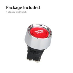 Universal 12V Car Red Illuminated Engine Start Switch Push Button