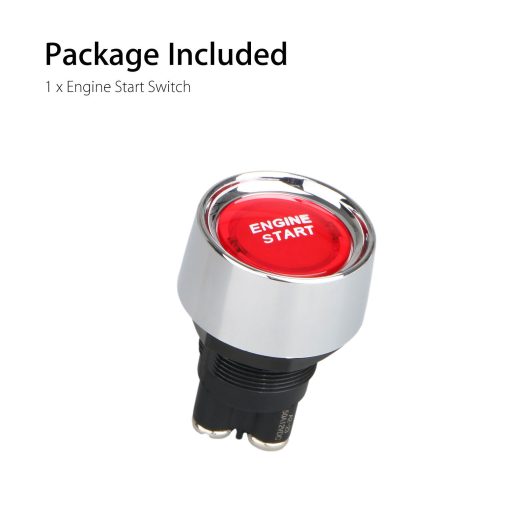 Universal 12V Car Red Illuminated Engine Start Switch Push Button