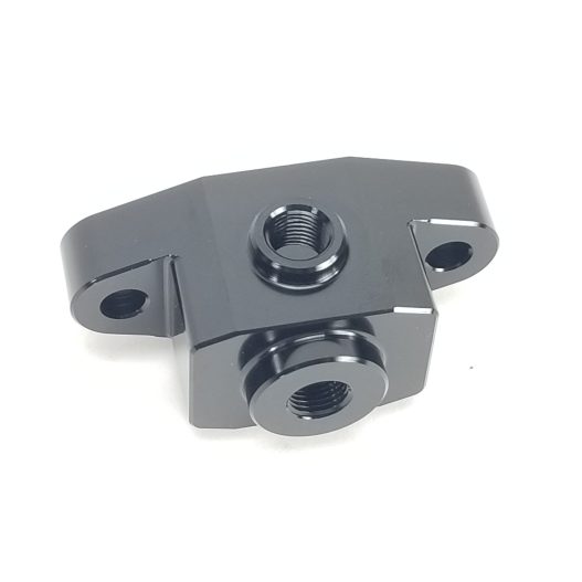 LS Oil Pan Adapter - (3) 1/8 NPT Ports - Black - WARR Performance 60-0014BK - Image 4