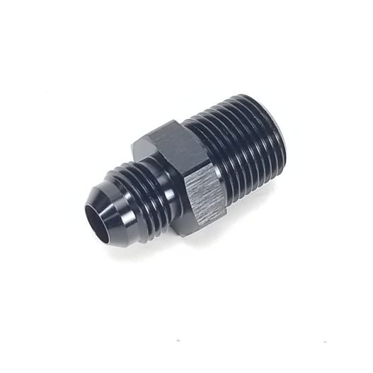 3/8IN NPT TO -6AN Black Straight Adapter Fitting - 47-0057