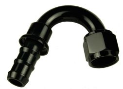 -6AN 150 degree Push Lock Fitting Black - RedHorse Performance 2150-06-2