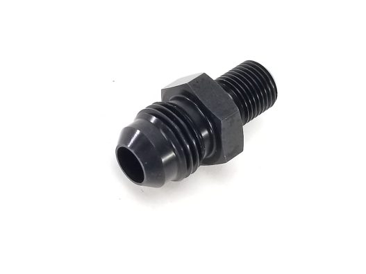 -6AN to M10 x 1.0 Adapter - Black Anodized - Red Horse Performance 8161-06-10-2
