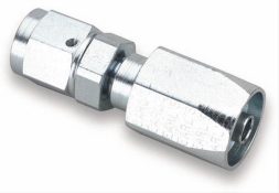 Power Steering Hose End - Straight -6 AN - Steel w/ Nickel Plated Finish - 130106ERL