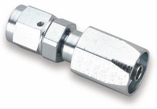 Power Steering Hose End - Straight -6 AN - Steel w/ Nickel Plated Finish - 130106ERL