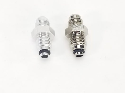 -6AN Adapters for TBI Throttle Body Fuel fittings - Clear Anodized - Image 4