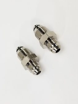 Metric O-ring Fitting to AN Adapter Fittings for OE style Fuel Filters -Clear Anodized - WARR Performance 47-0005