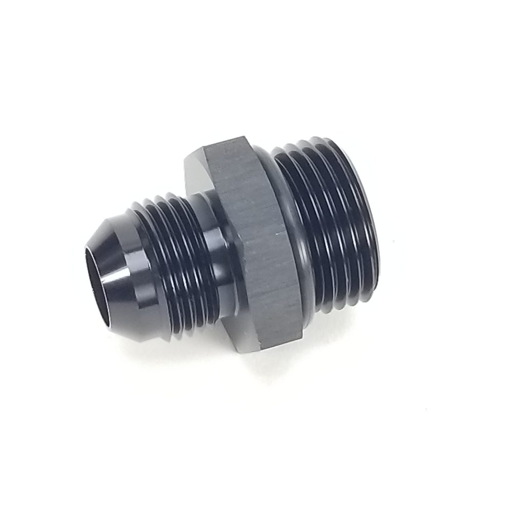 SAUTO AN10 To AN10 O-Ring Male Adapter Fitting – Black Anodized, Pack Of 2