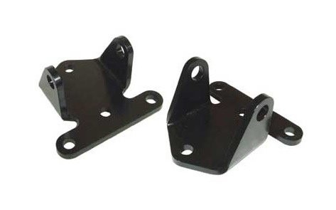 Bryke Racing 701-115 Solid Motor Mounts – Front Centered SBC IMCA Chevy, SFI SA2020, Flat Black Steel, XL