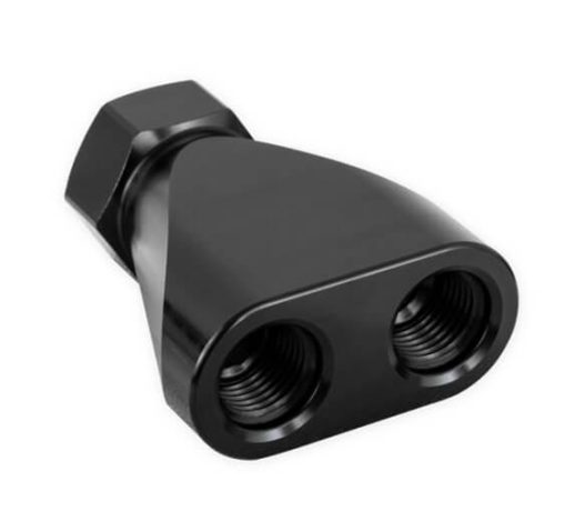 Earls Billet Inline Distribution Block w/ -8 AN O-Ring Port to (2) -6 AN O-Ring Ports - 100160ERL