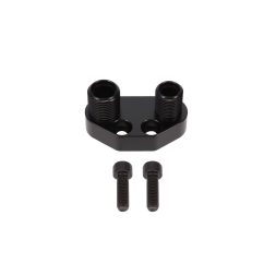 Straight A/C Compressor Manifold Fitting for Sanden SD-7 - Black - HC5100BK