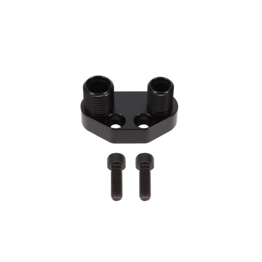 Straight A/C Compressor Manifold Fitting for Sanden SD-7 - Black - HC5100BK
