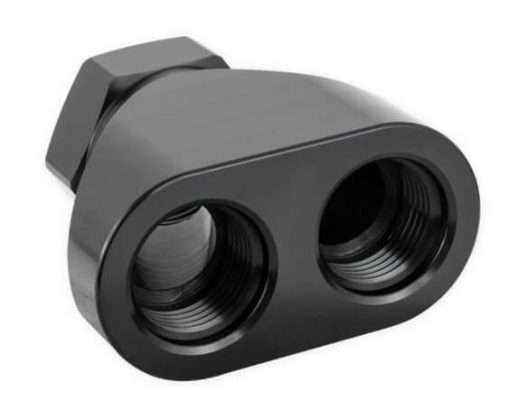 Billet Inline Distribution Block w/ -12 AN O-Ring Port to (2) -10 AN O-Ring Ports - Earl's 100162ERL - Image 2