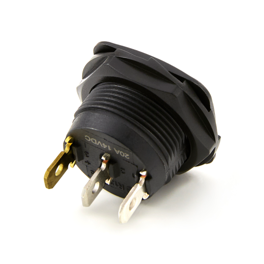 Round Rocker Switch with Red LED - 16 amp - 58-0015 - Image 2