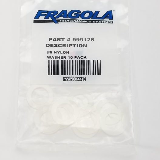 10 Pack of Nylon Washers for -6AN Bulkhead Fittings - Fragola 999126 - Image 2
