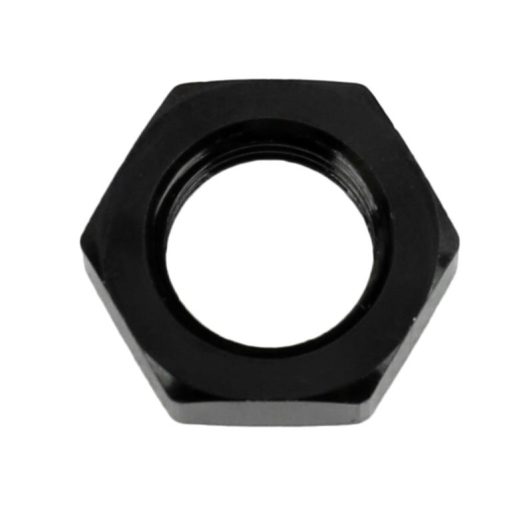 -6AN Black Anodized Bulkhead Nut - 9/16"-18 - Fragola 492406-BL