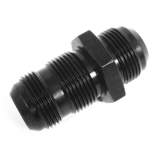 -16AN Bulkhead Union Fitting - Black - Fragola 483216-BL