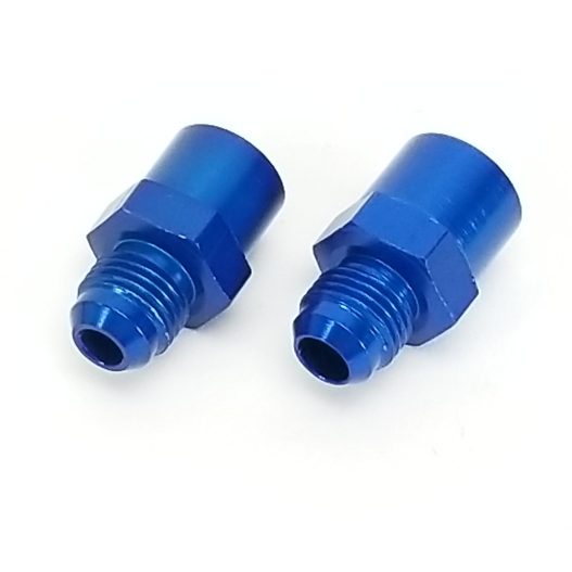 Blue -6AN Adapter Fitting Set For GM TBI Style (metric O-ring) Fuel Sending Units - 47-0001BL