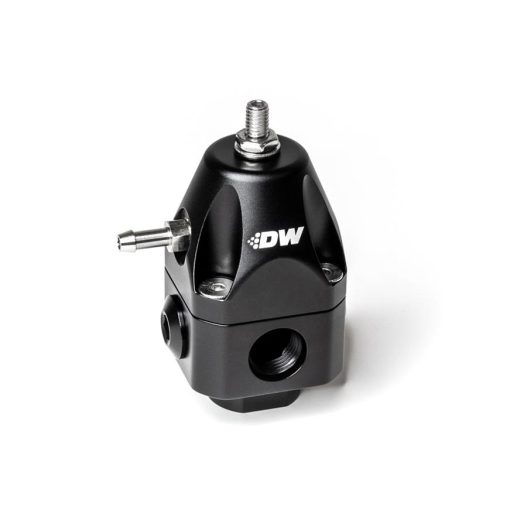 DWR1000c Adjustable Fuel Pressure Regulator, Anodized Black - Deatschwerks 6-1002-FRB