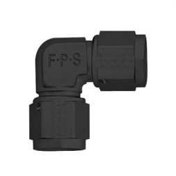 -6AN 90 Degree Coupler - Black - Fragola 496306-BL