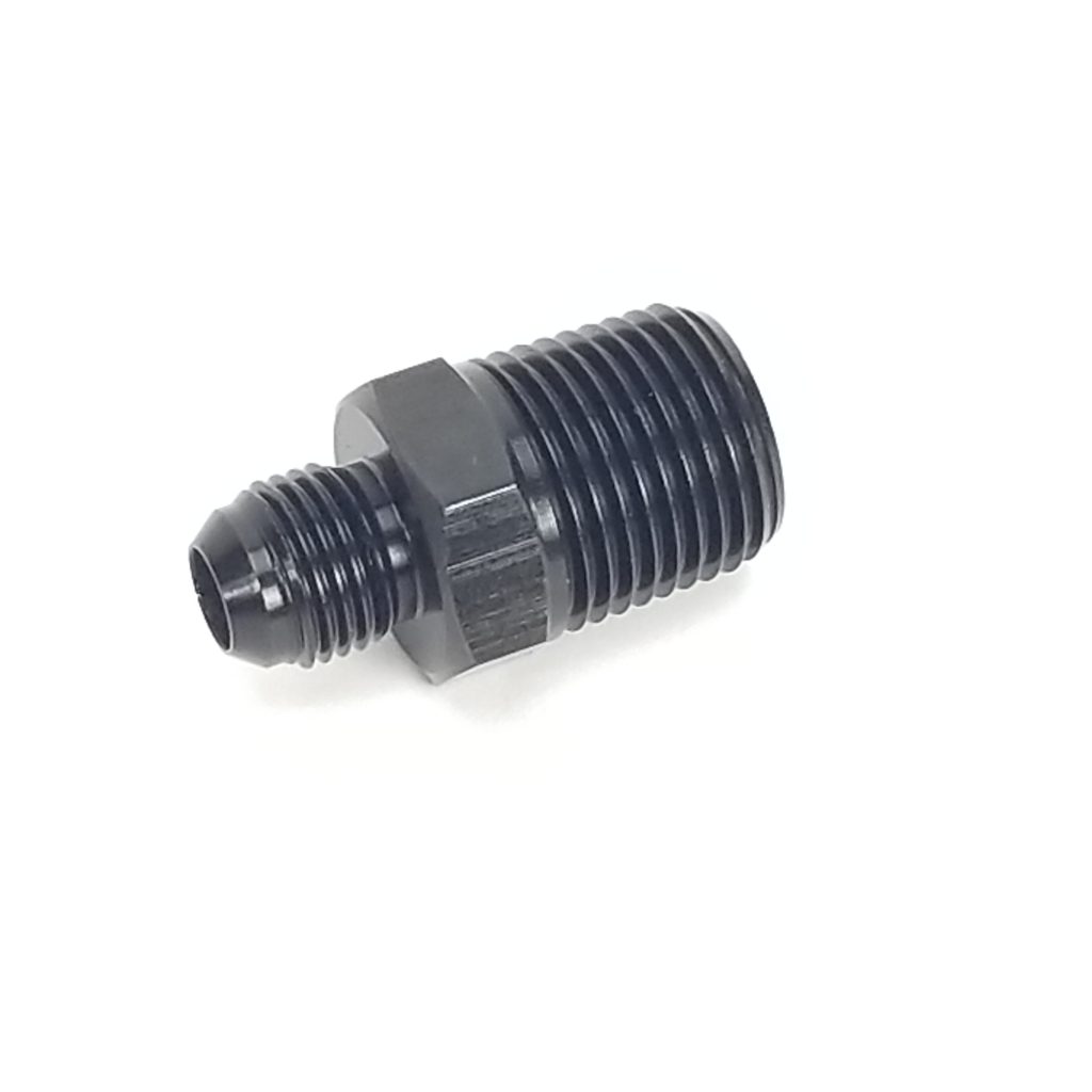 -6AN To 1/2" NPT Adapter - Black Anodized - WARR Performance 47-0047 ...